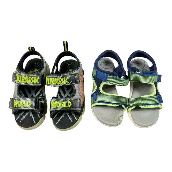 Stride Rite Light Up and Jurassic World Dinosaur Sandals size 11 Toddler - Picture 1 of 11